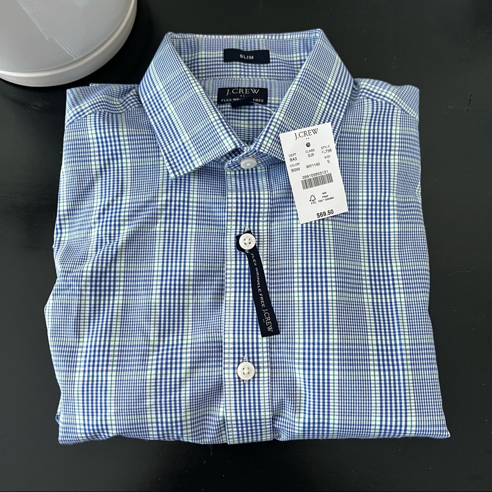 J. Crew wrinkle free dress shirt slim fit